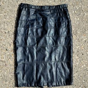 Pleather pencil skirt